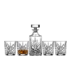 Galway Crystal Inisheer Decanter Set -Decanter & 4 D.O.F