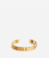 Half-bangle with Geo Classic ribbon Pale Gold