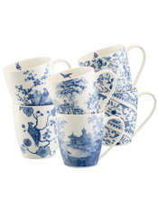 Aynsley Archive Blue Set of 6 Mugs