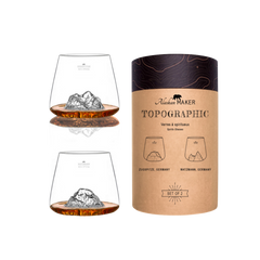 Alaskan Glasses Topographic Glasses - Zugspitze & Watzmann (Set of 2)