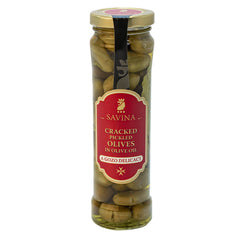 Savina Antipasto Cracked Olives in Olive oil