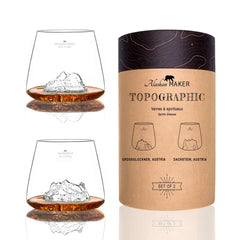 Alaskan Maker Topographic Glasses - Glossglockner & Dachstein (Set of 2)