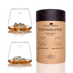Alaskan Maker Topgraphic Glasses - Sassolungo & Gran Paradiso (Set of 2)