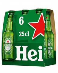 Heineken Lager 25cl Bottle Pack X 6