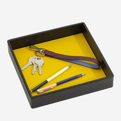 Dudu Leather Catchall, Black