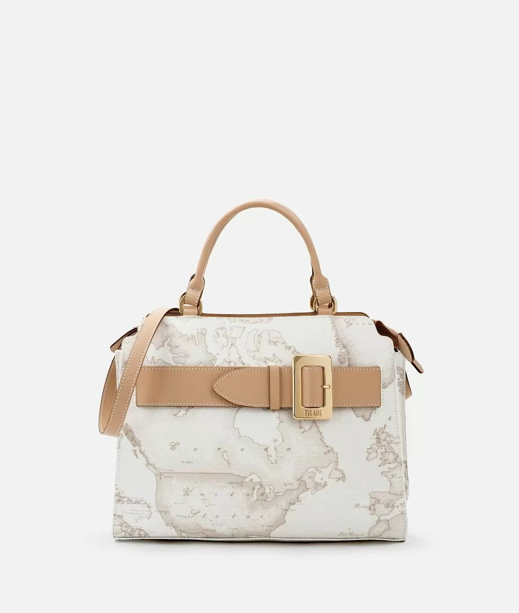 Alviero Martini - Hand Bag w/ Maxi Buckle White