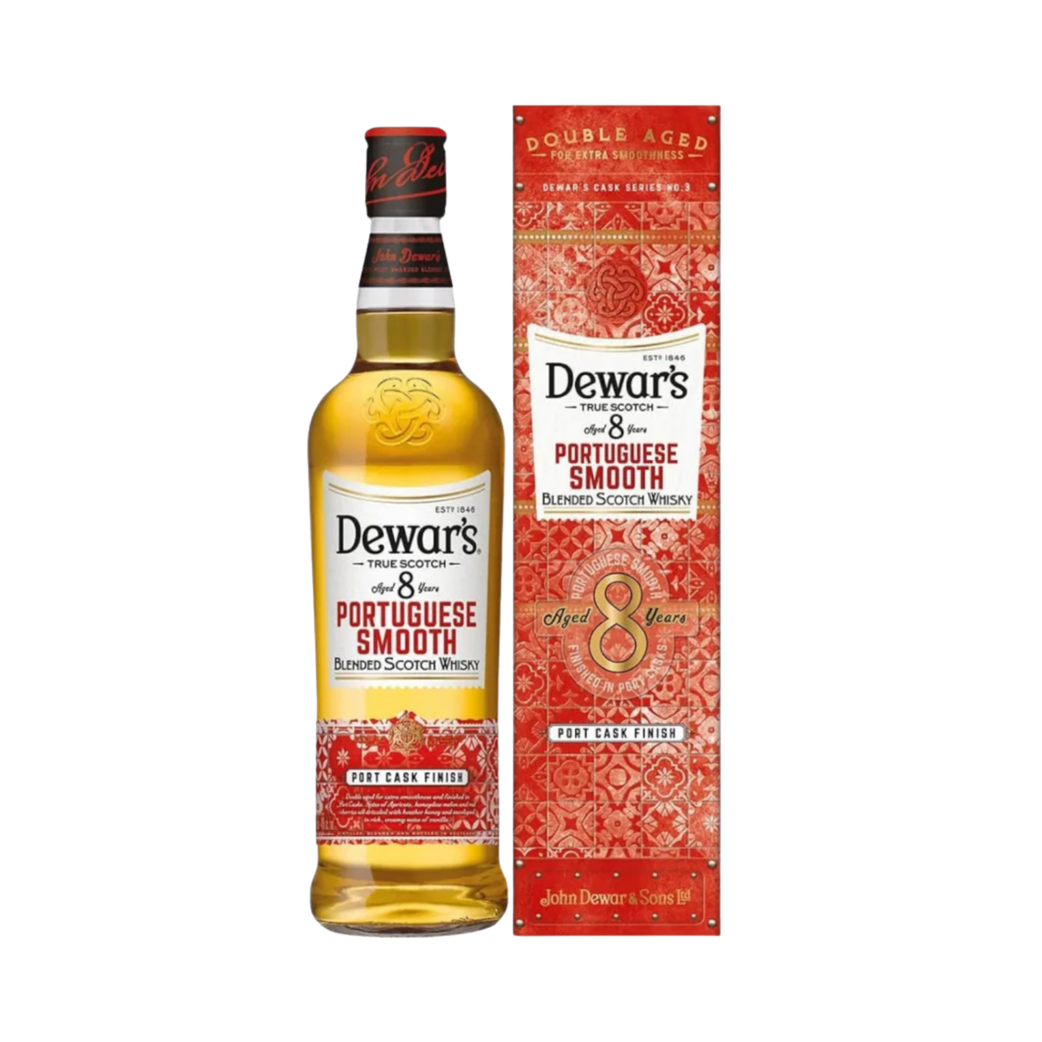 Dewars Portuguese Smooth Blended Scotch Whisky 8 Year Old, 700ml