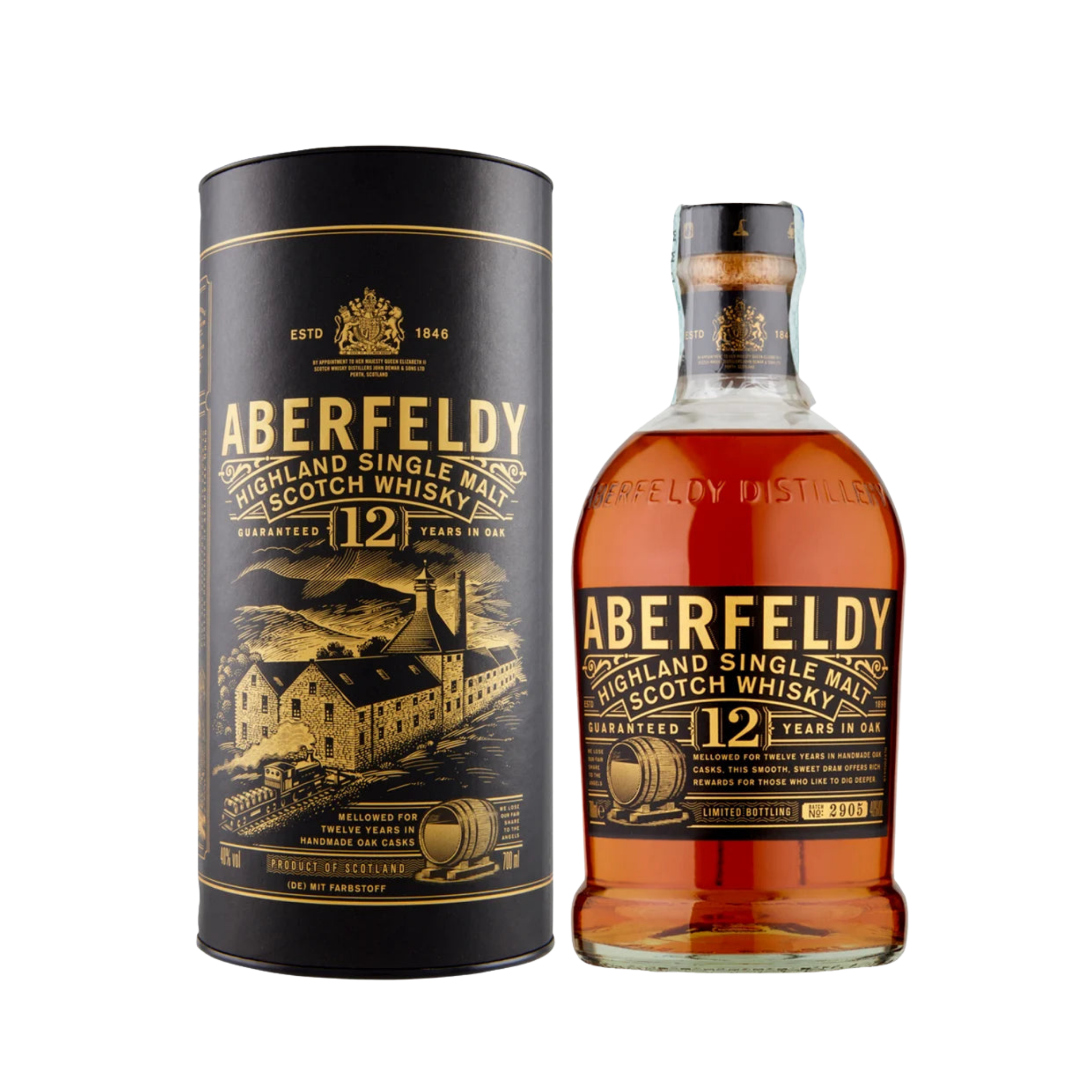 Aberfeldy Highland Single Malt Whisky 12 Year Old, 700ml