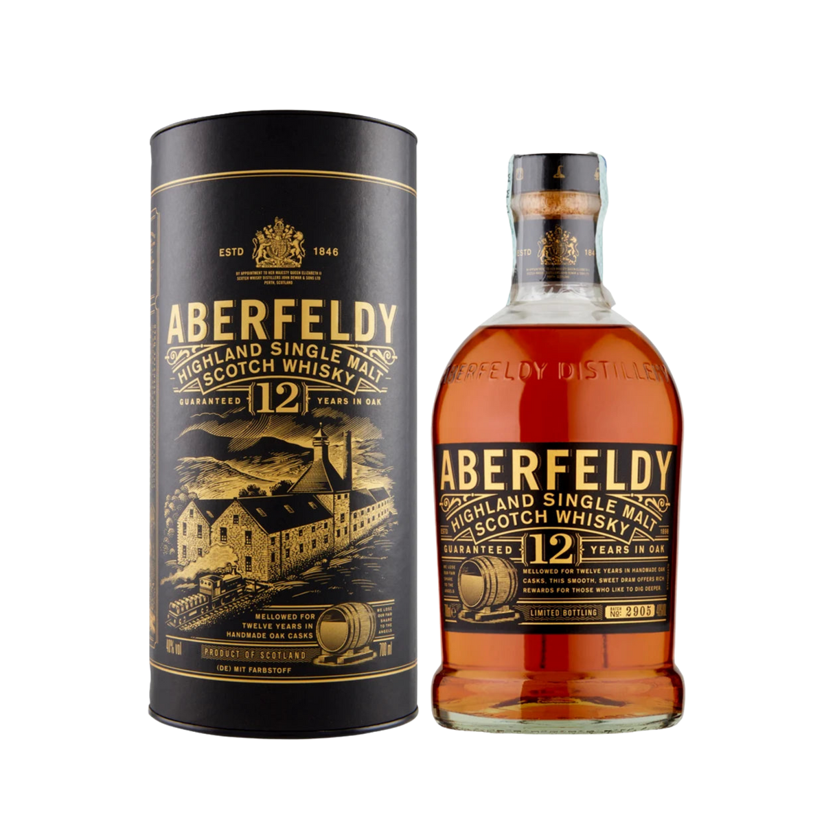 Aberfeldy Highland Single Malt Whisky 12 Year Old, 700ml