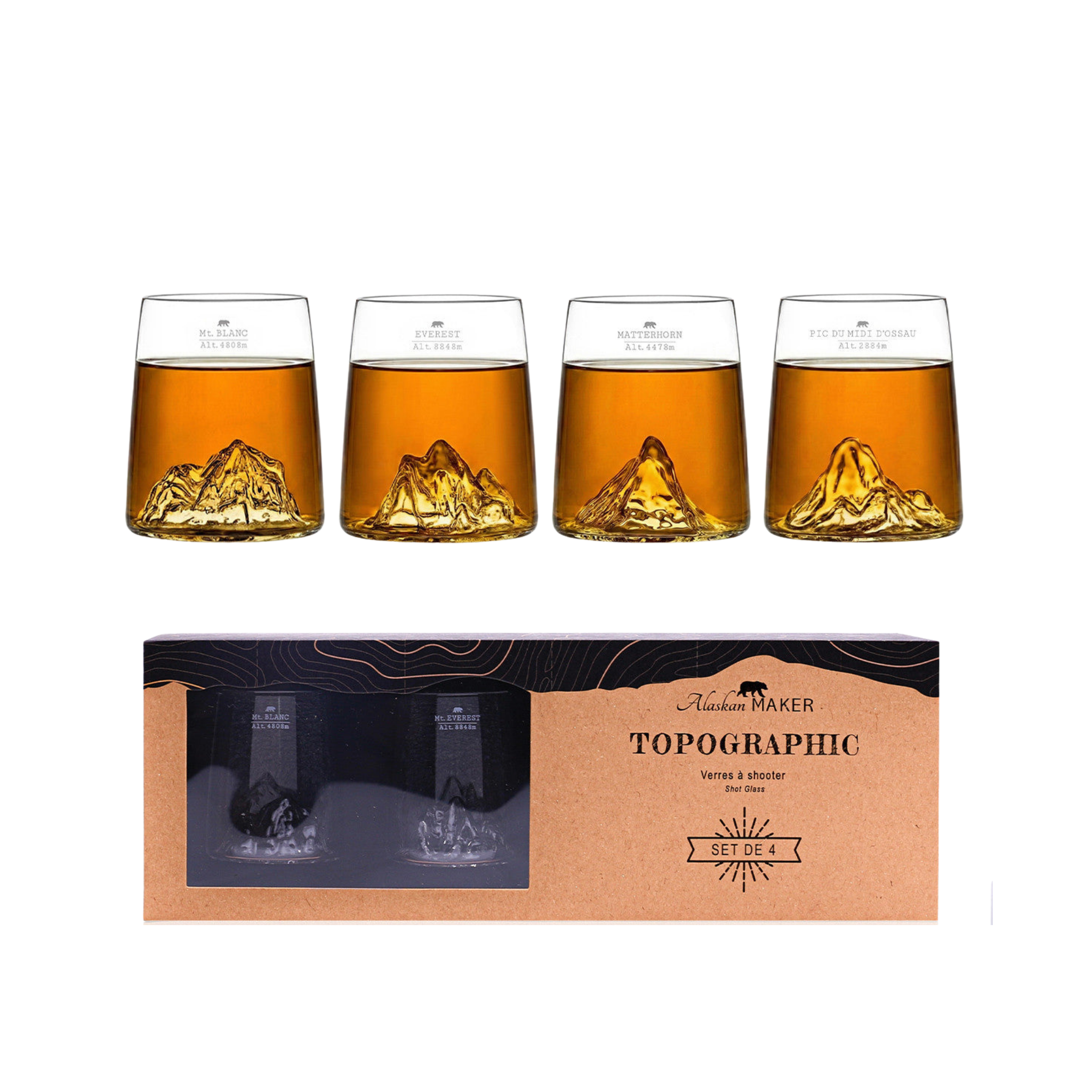 Alaskan Shooter Glasses Set of 4