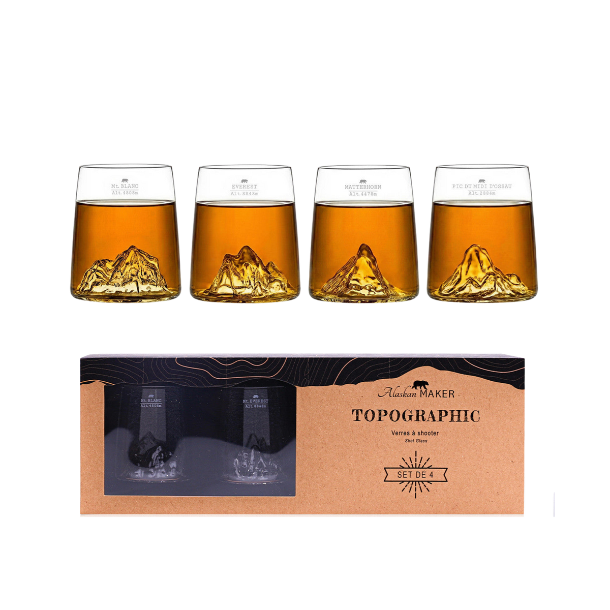 Alaskan Shooter Glasses Set of 4
