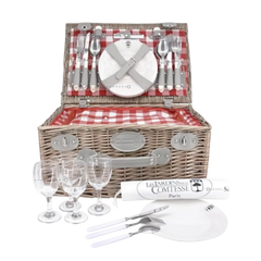 Picnic Basket Grey - 4 people