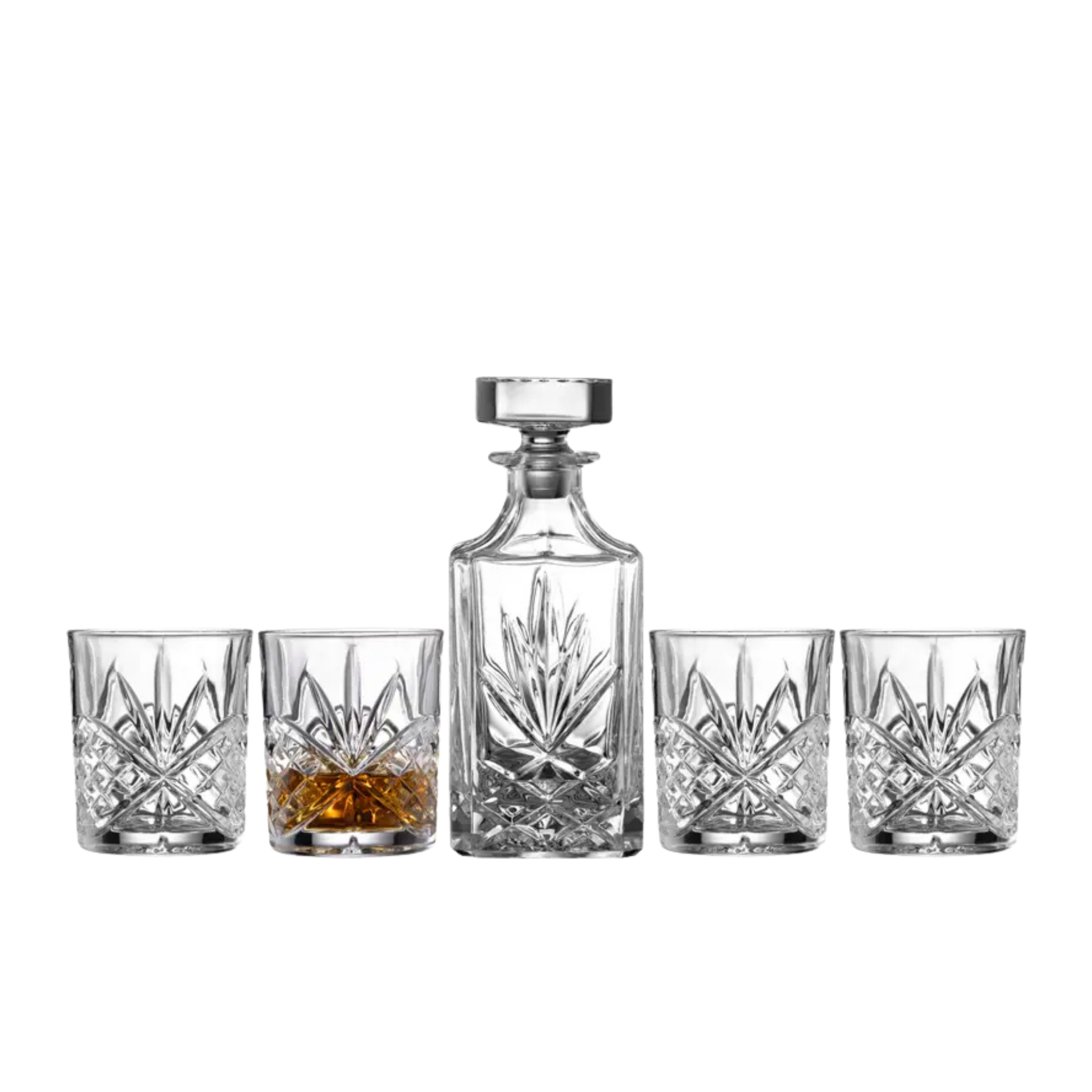 Galway Crystal Inisheer Decanter Set -Decanter & 4 D.O.F