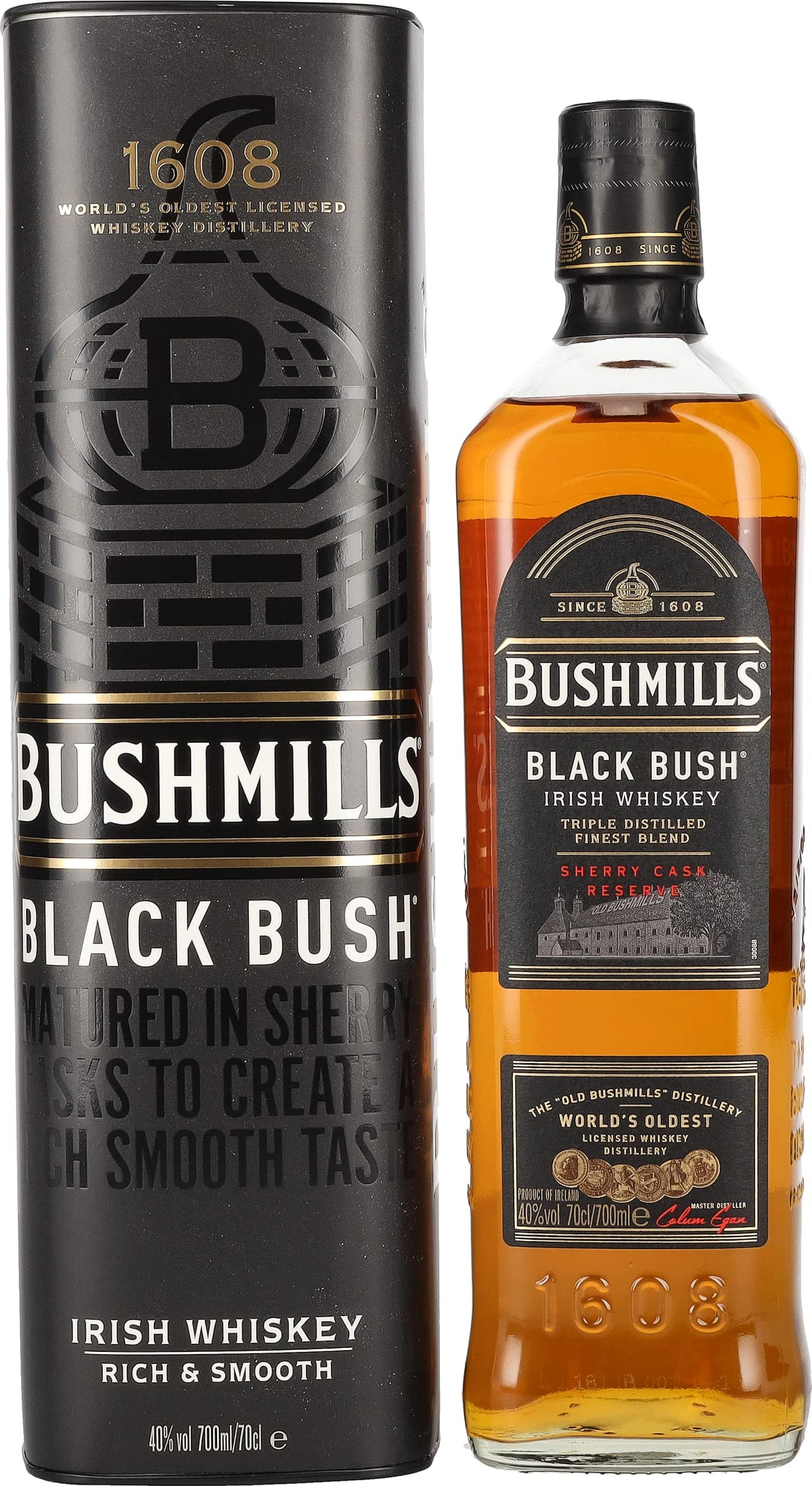 Bushmills Black Bush Whiskey 1608, 700ml