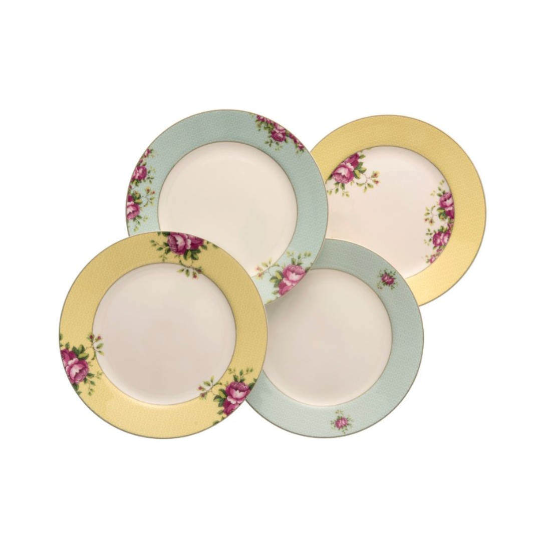 Aynsley Archive Rose Tea Plates (Set of 4)