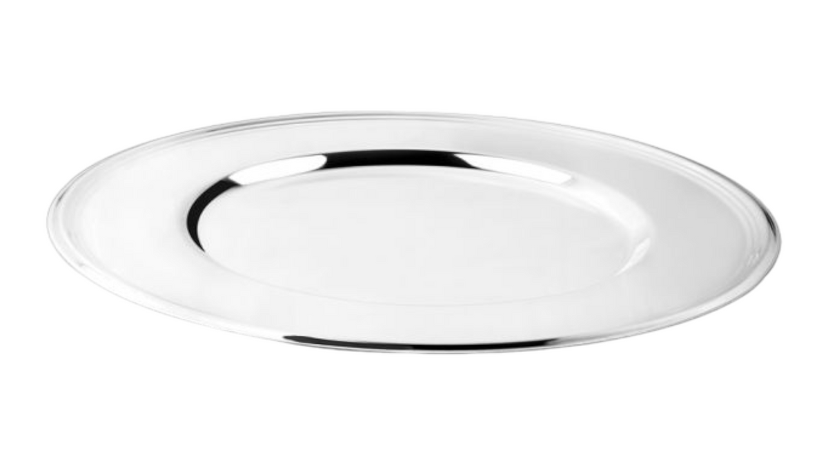Charger Plate Lines Silver Colour, 33cm