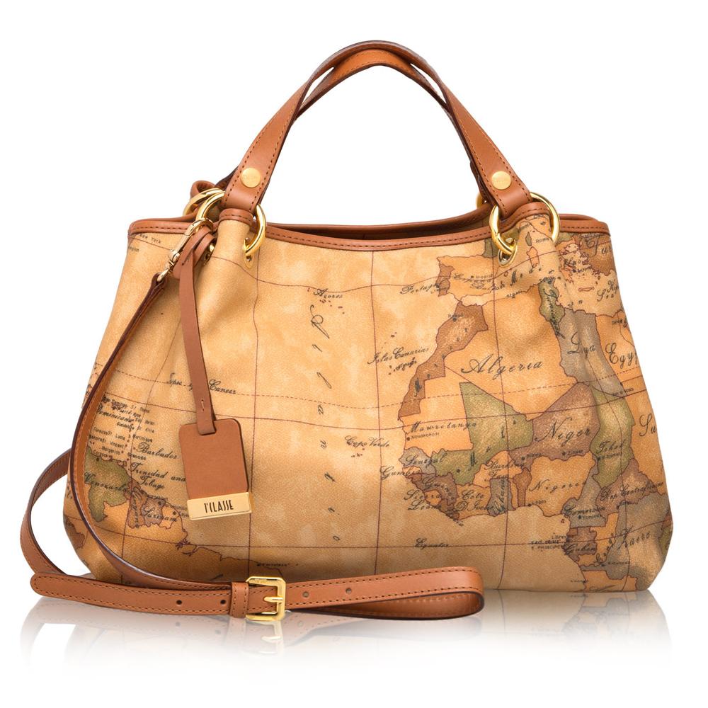 Alviero Martini - Hand Bag Gold Rings Natural