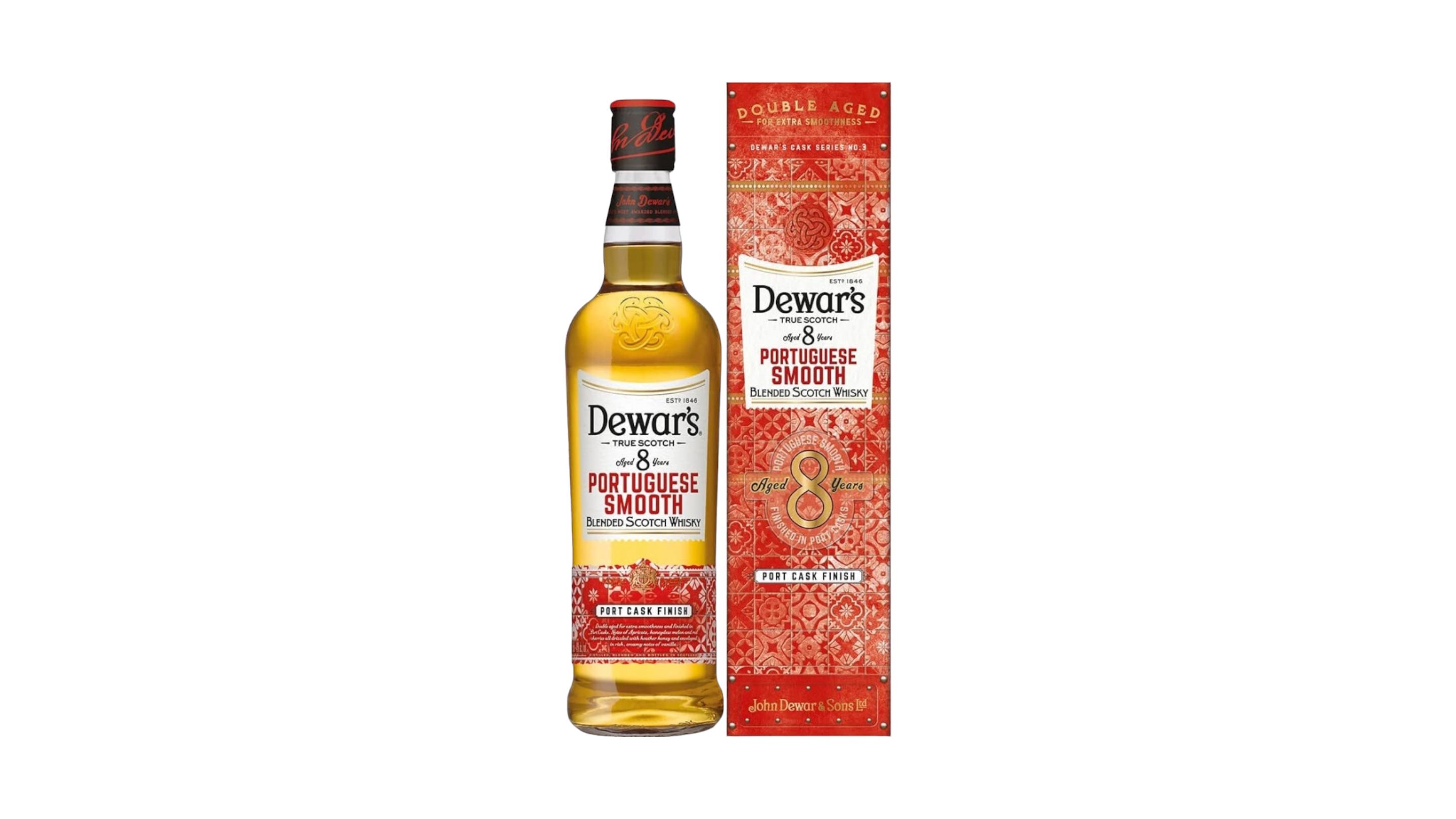 Dewars Portuguese Smooth Blended Scotch Whisky 8 Year Old, 700ml