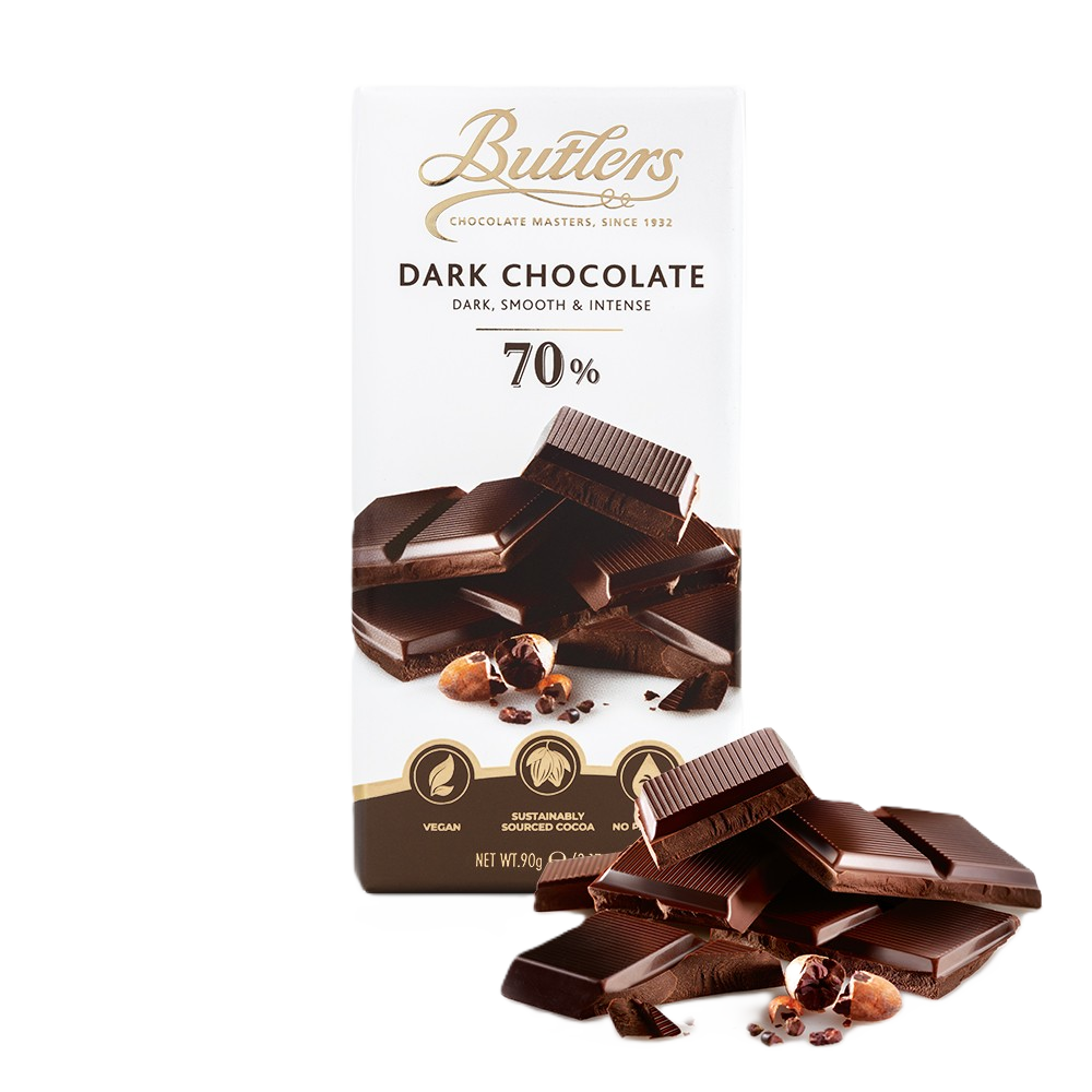 70% Dark Chocolate Bar 90g