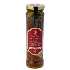 Savina Antipasto with Peppered Cheeselets in Olive Oil