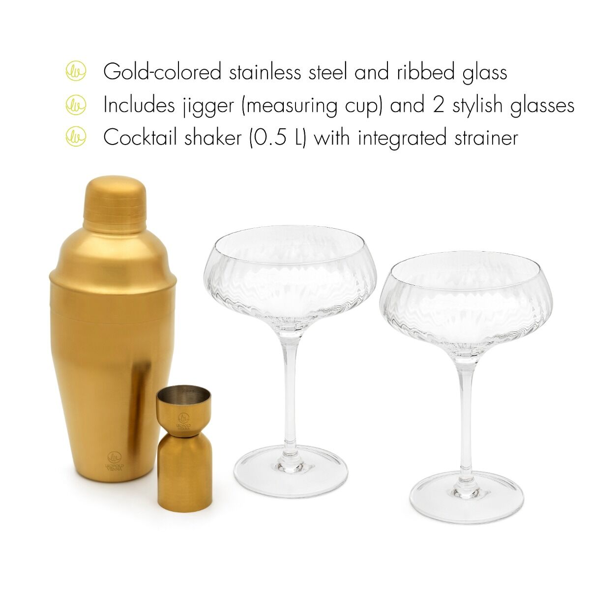 Martini Cocktail Set Arinto (4 pieces) - Leopald Vienna