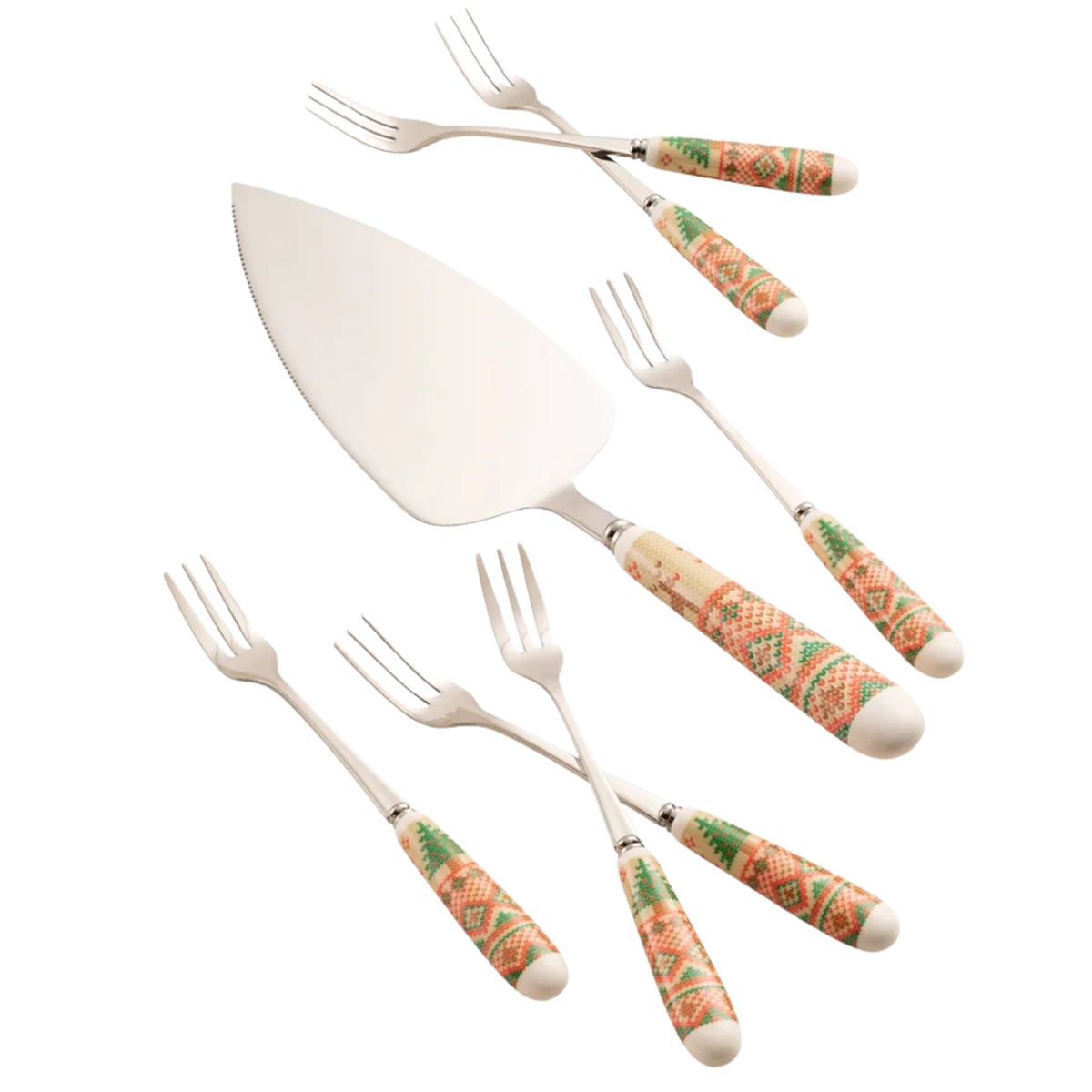 Aynsley Christmas Pastry Set (7 Pieces)