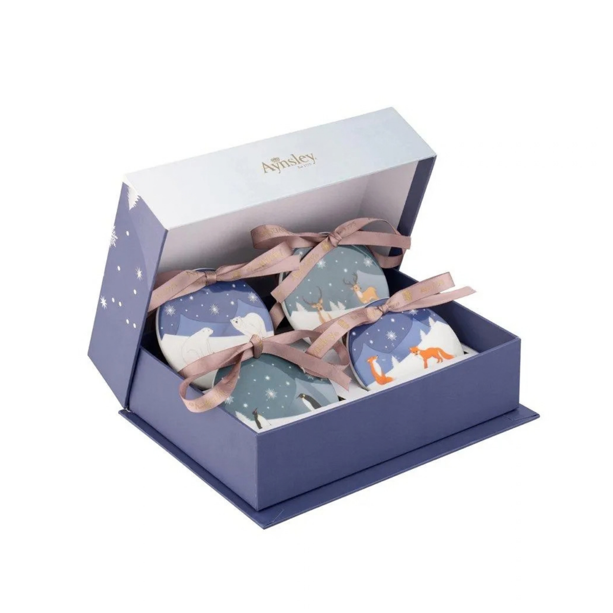 Aynsley Winter Animals Flat Ornaments (Set of 4)
