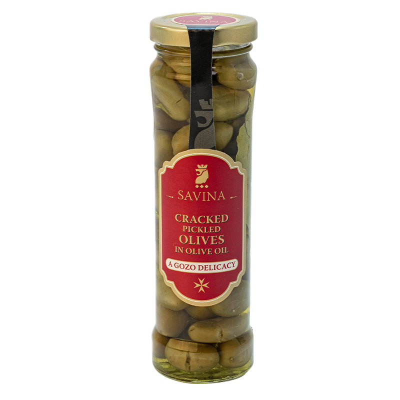Savina Antipasto Cracked Olives in Olive oil