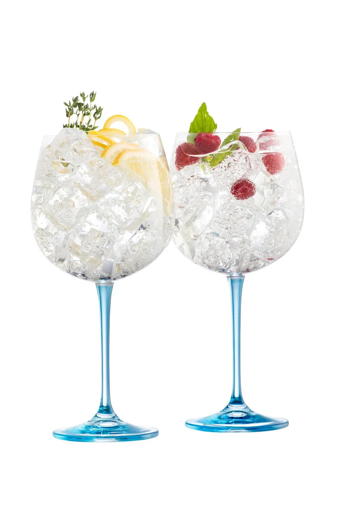 Galway Crystal Gin & Tonic Pair Blue