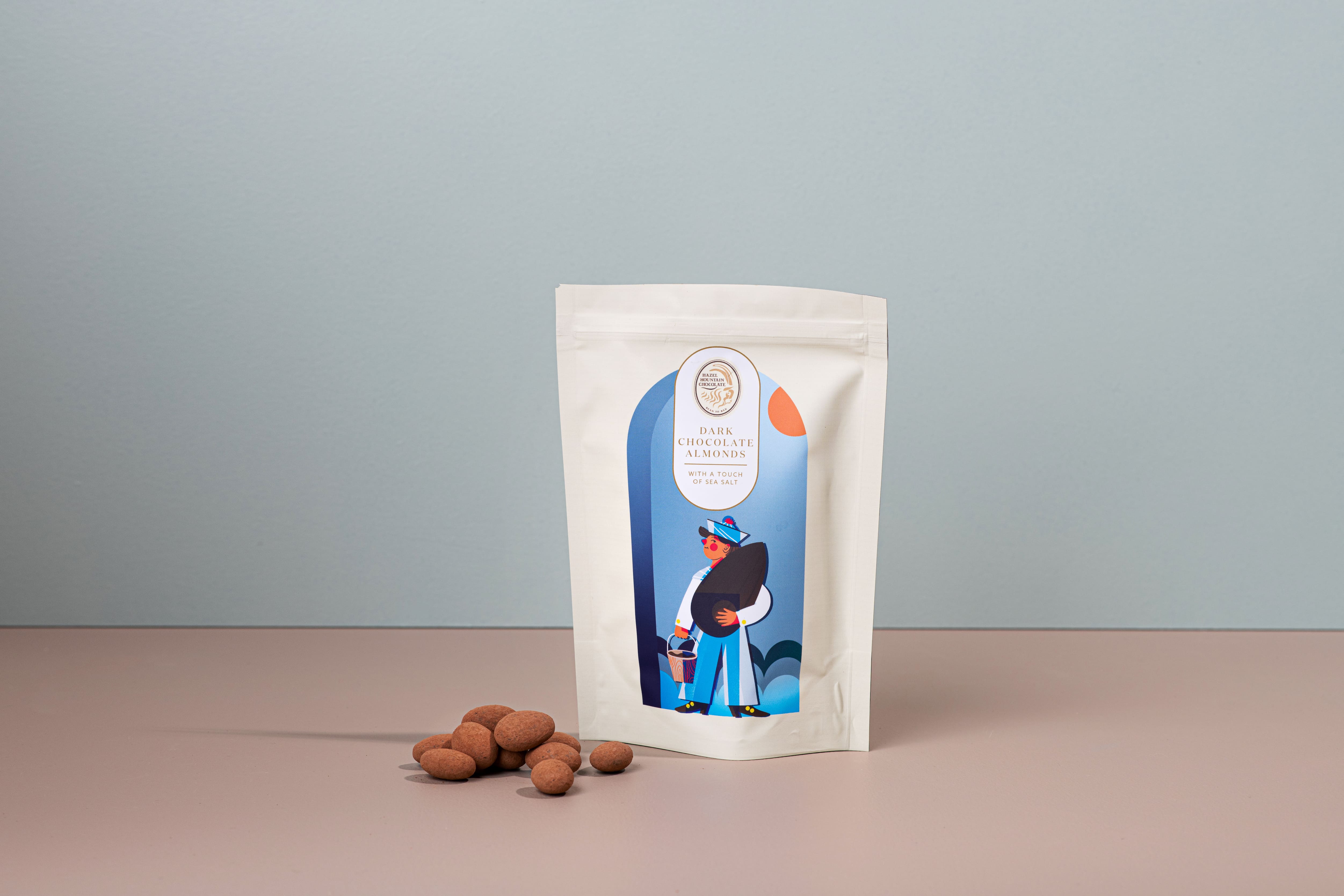 Hazel Mountain Almonds in Dark Chocolate 100g