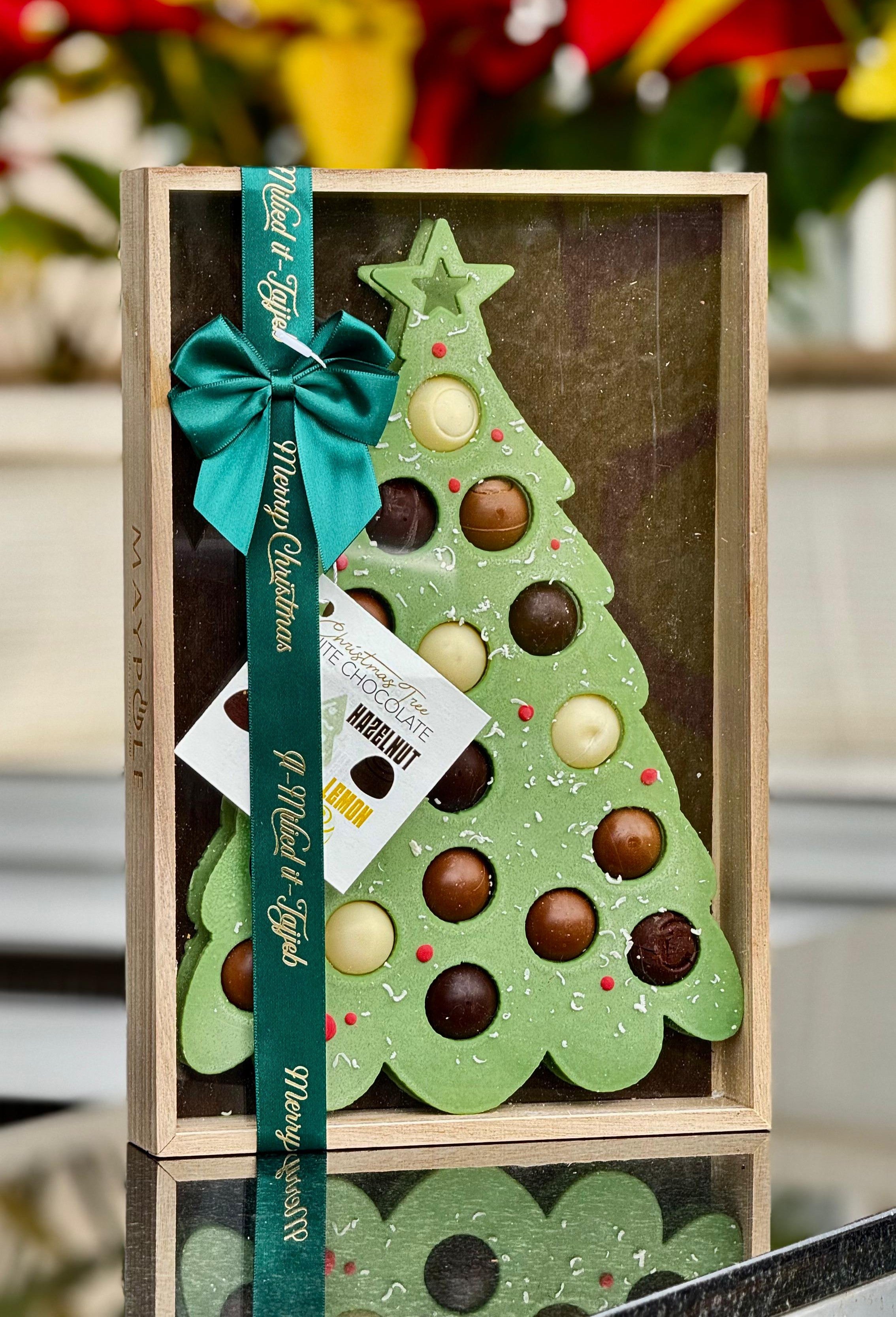Belgian White Chocolate Christmas Truffles Tree