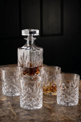 Galway Crystal Inisheer Decanter Set -Decanter & 4 D.O.F