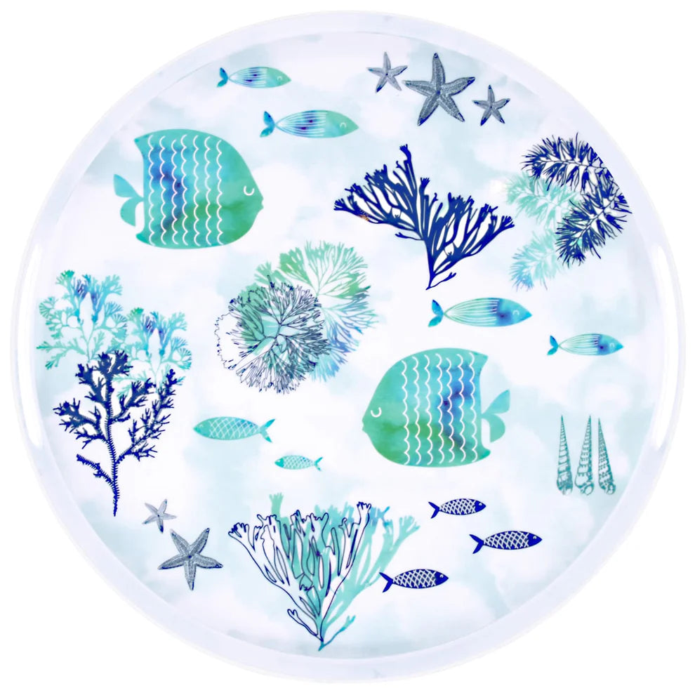 Les Jardins - Caribbean Large Round Tray