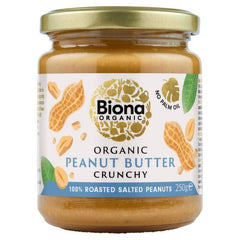 Biona Organic Peanut Butter Crunchy 250G