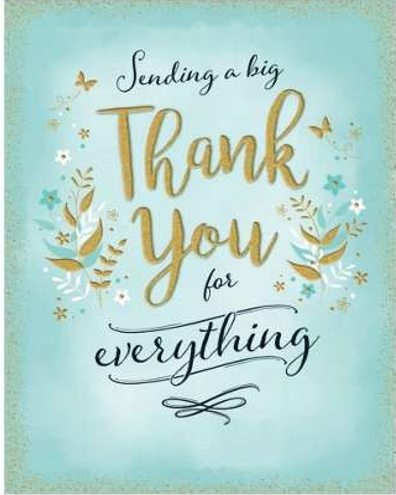 Thank You For Everything Card