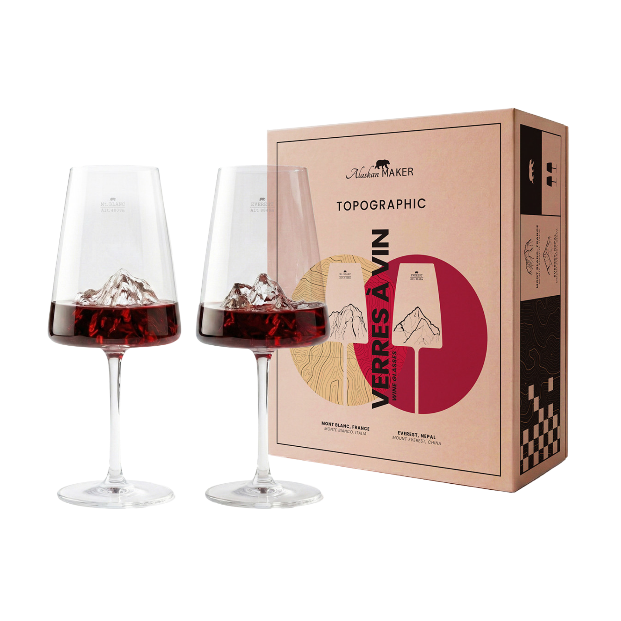 Alaskan Wine Glasses Set of 2 Mont Blanc / Everest