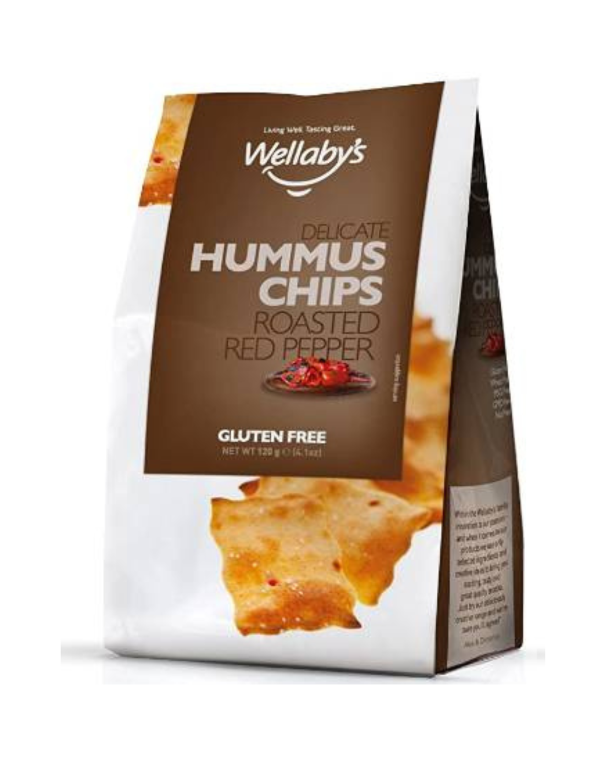 Wellaby's Hummus Chips Red Pepper 120g