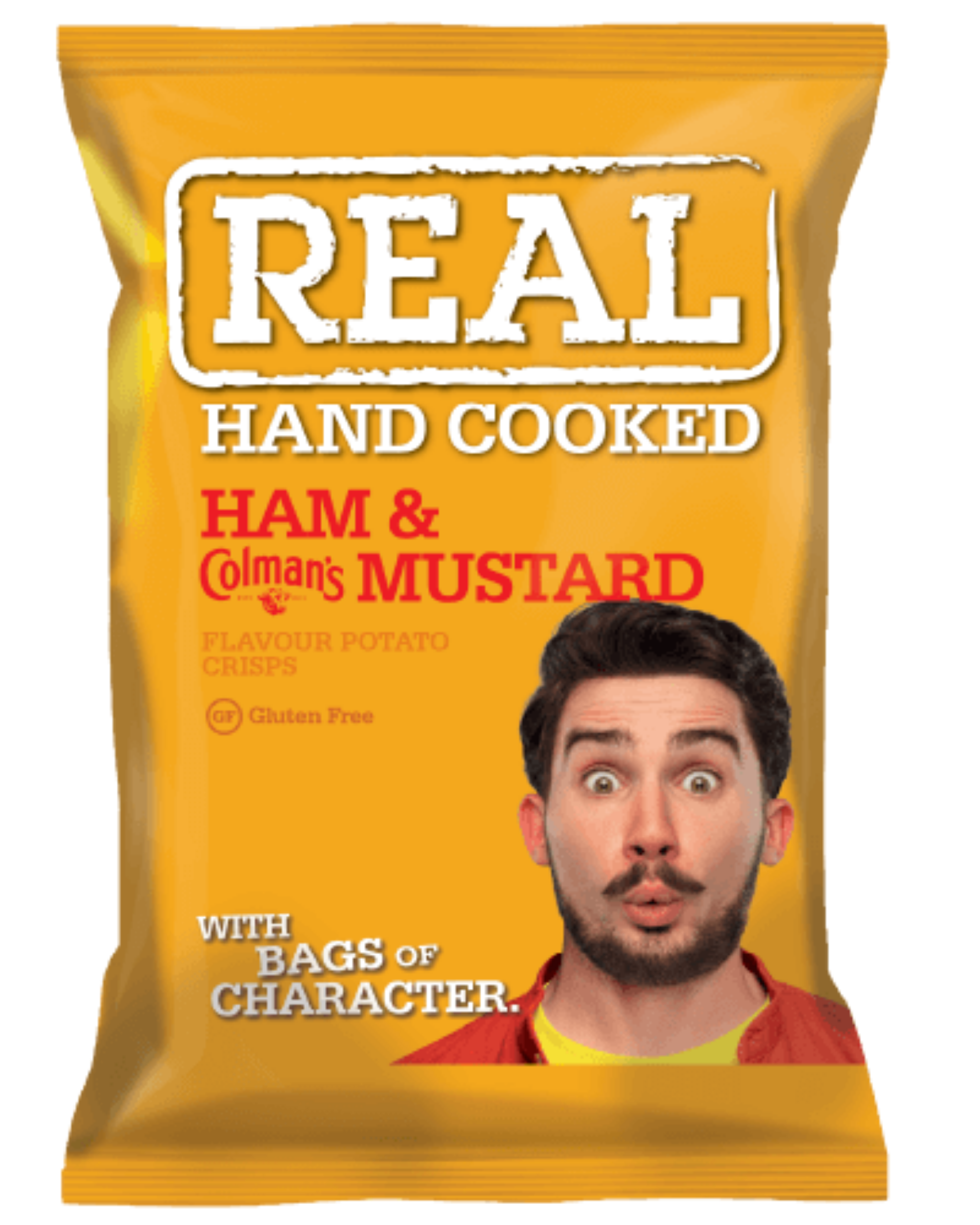 Real Hand Cooked - Ham & Mustard - Flavour Potato Crisps