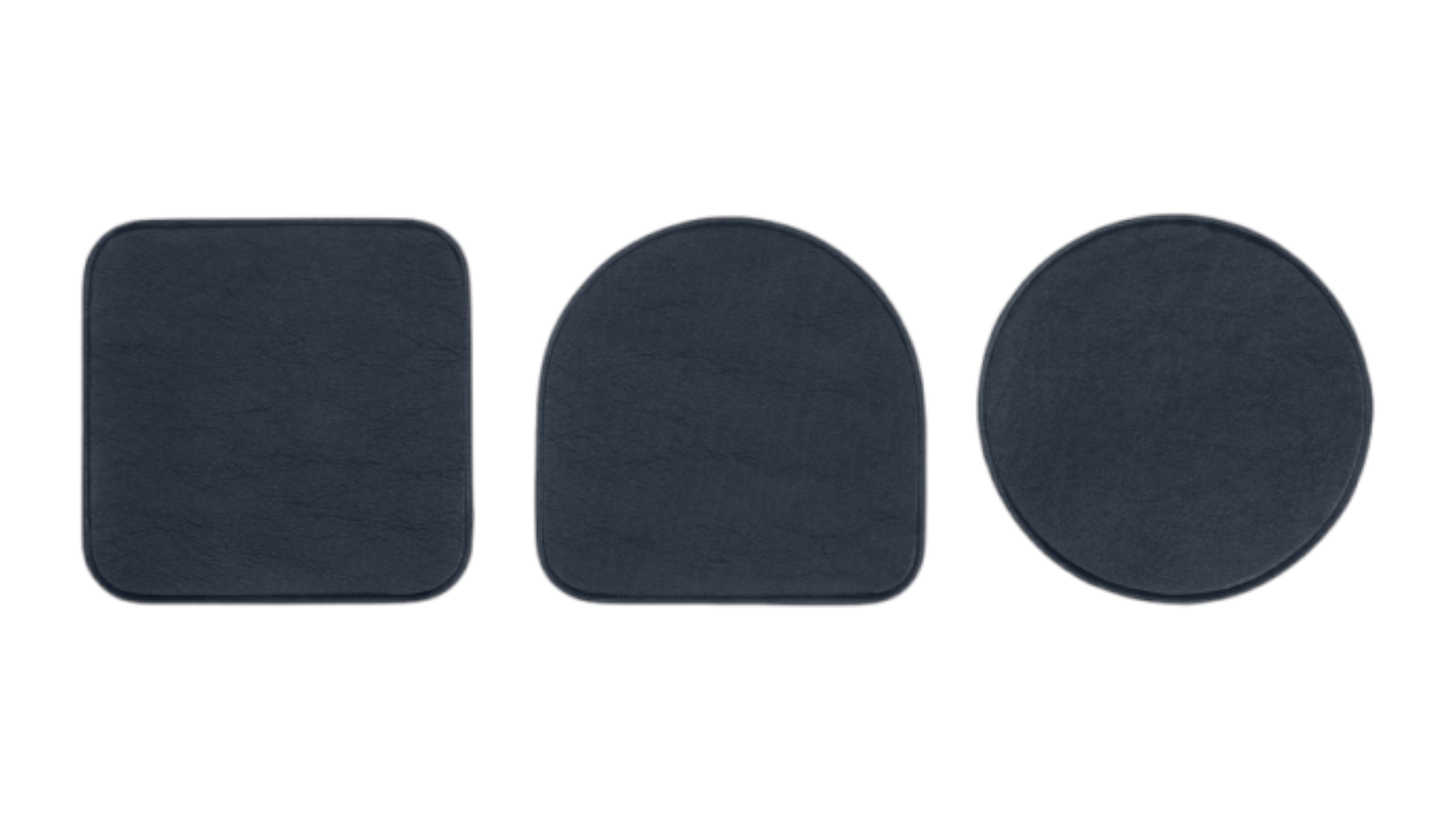 Dudu Leather Coasters Set Navy, X 3
