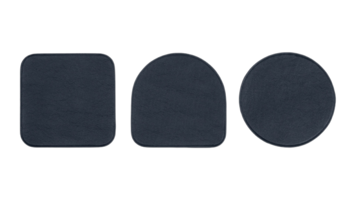 Dudu Leather Coasters Set Navy, X 3