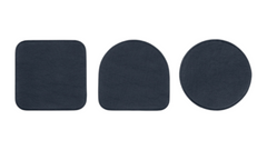 Dudu Leather Coasters Set Navy, X 3