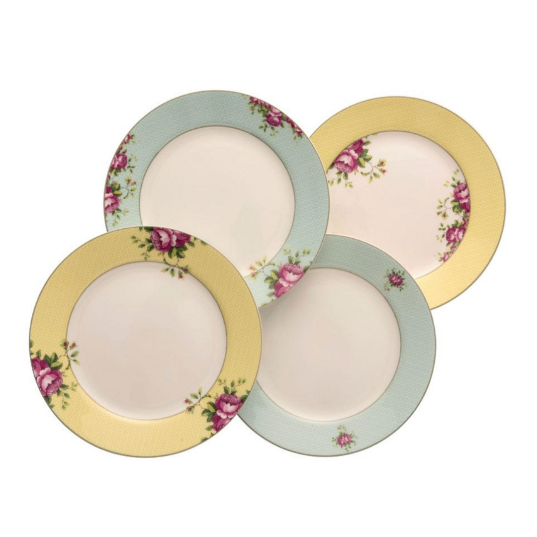 Aynsley Archive Rose Dinner Plates (Set of 4)