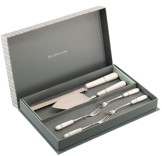 Belleek Erne Pastry Set