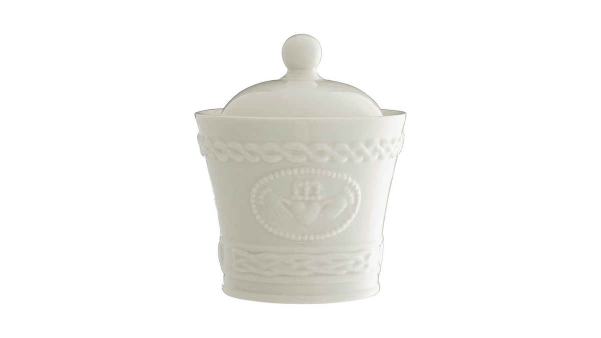 Belleek Claddagh Sugar Bowl