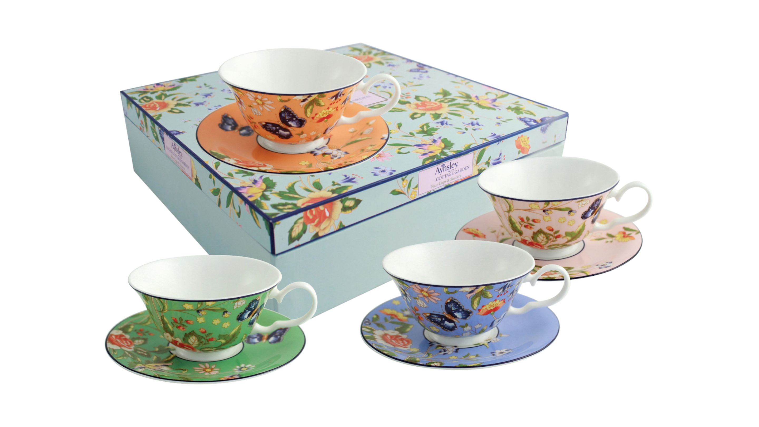 Aynsley Cottage Garden Windsor Tea Cup & Saucer