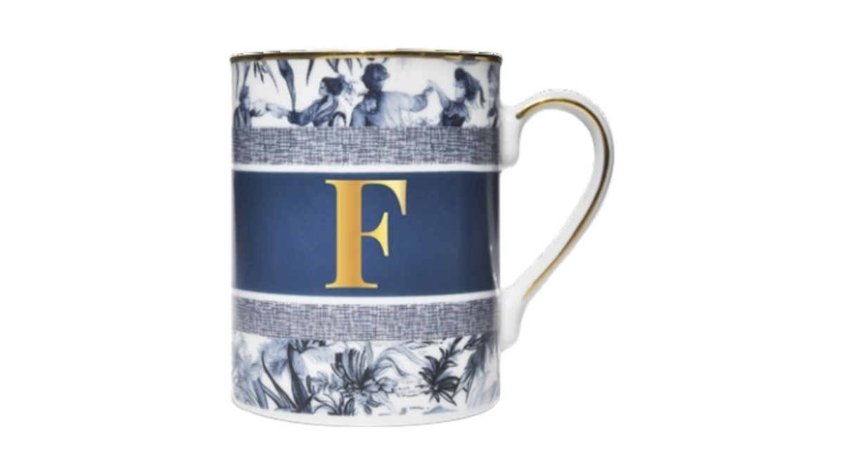 Baci Milano Infinity Mug With Letter F