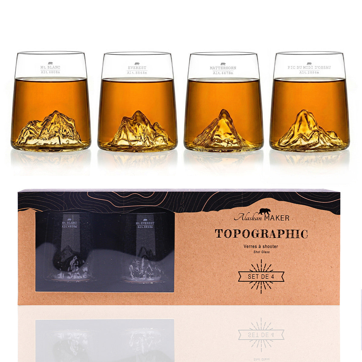 Alaskan Shooter Glasses Set of 4