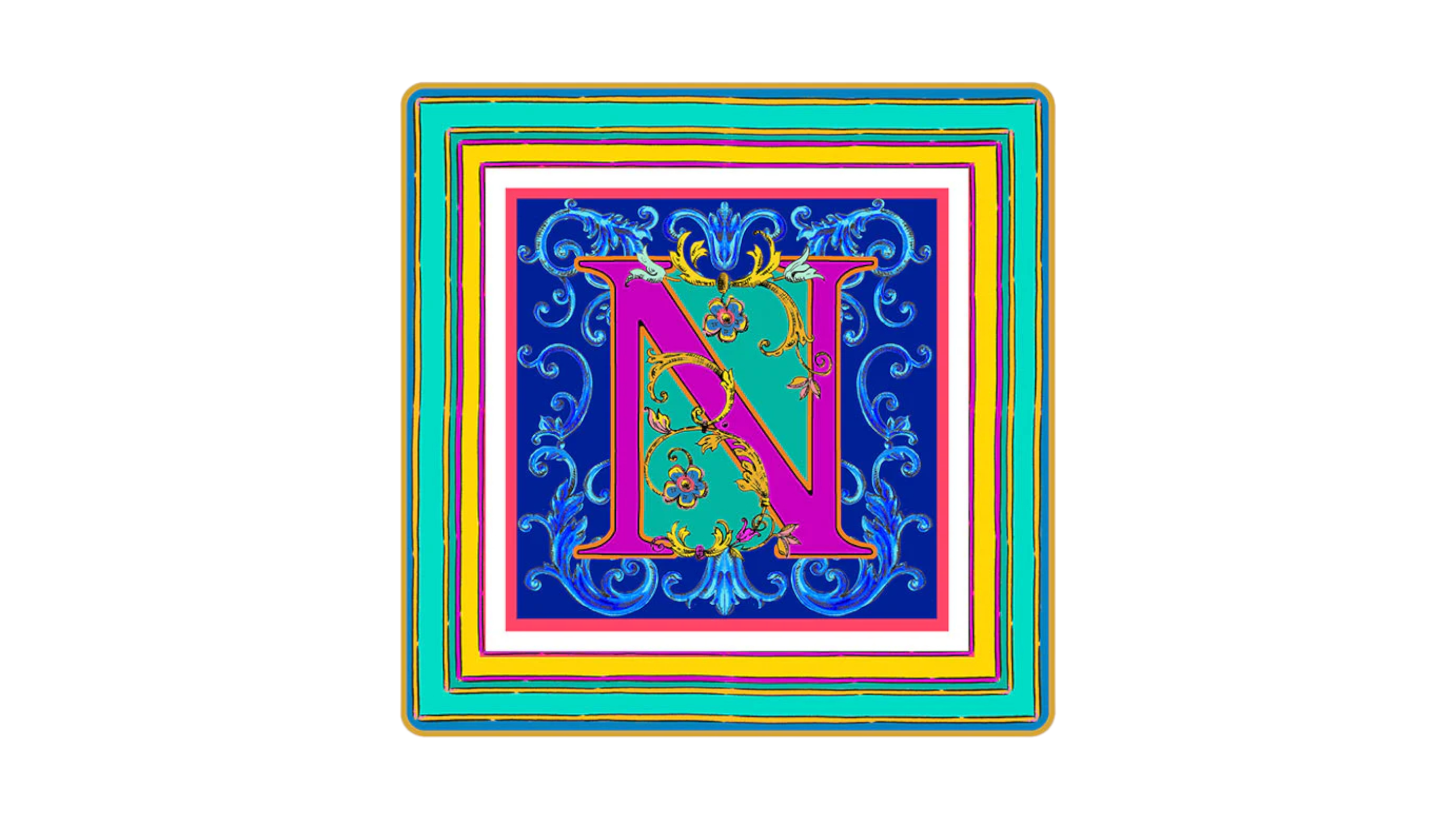 Baci Milano Ortigia Plate Emptier Letter N