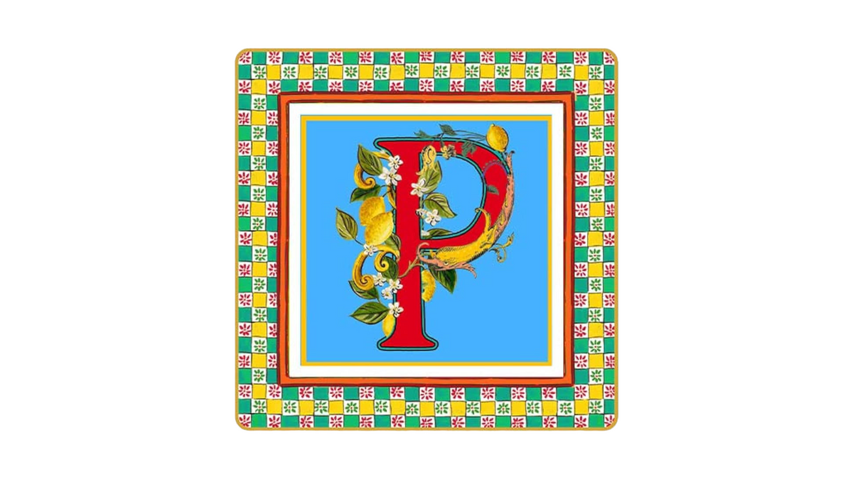 Baci Milano Ortigia Plate Emptier Letter P