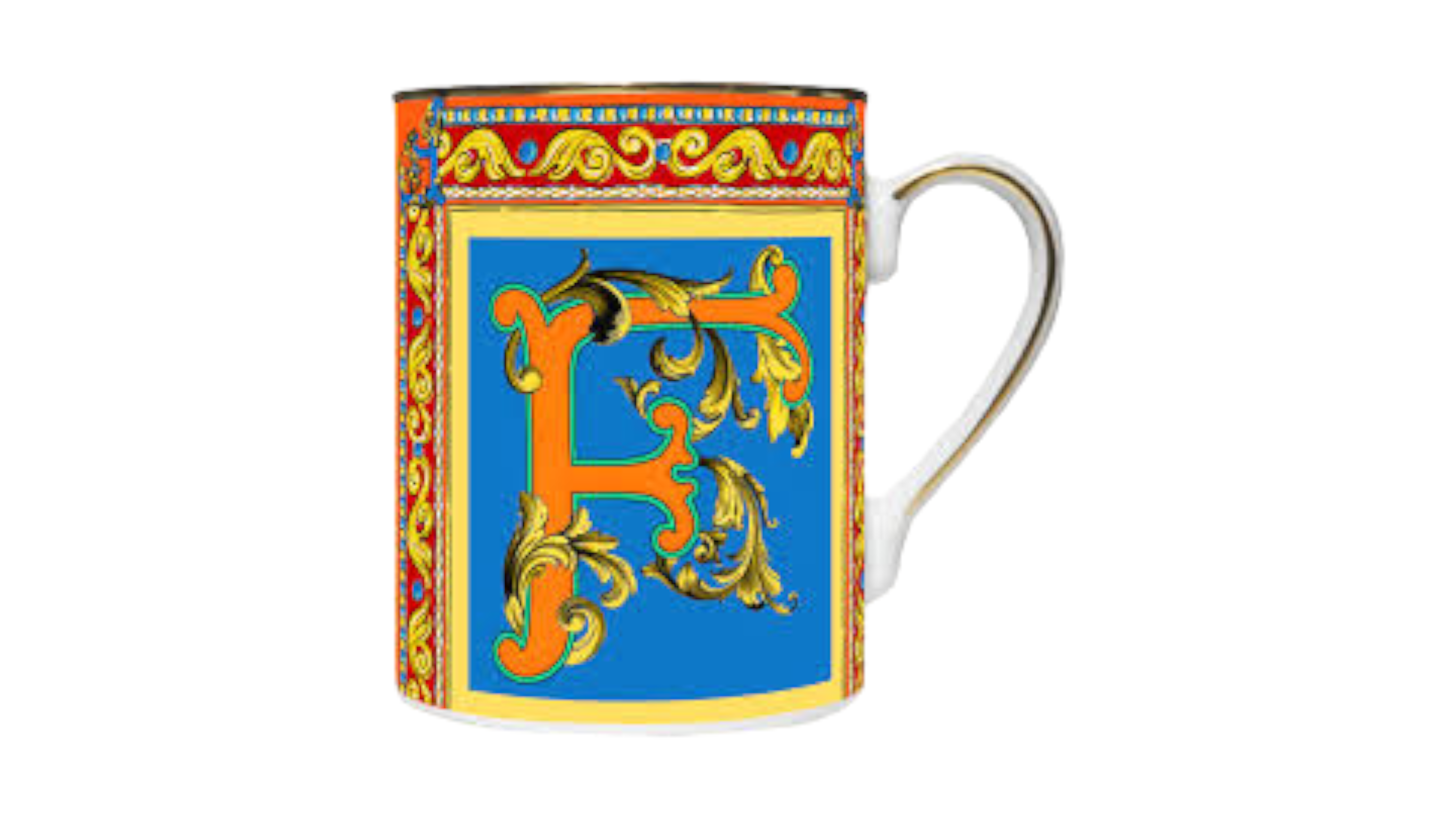 Baci Milano Ortigia Mug with Letter F